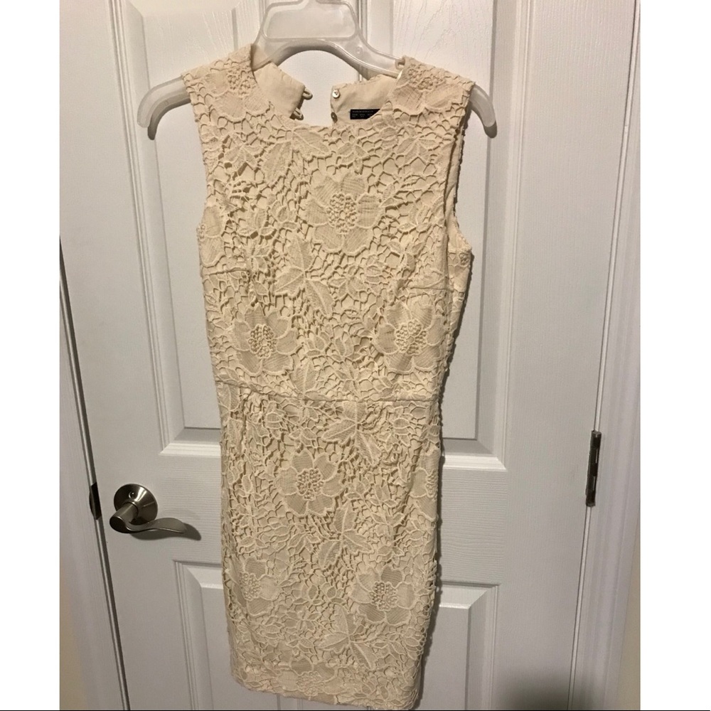 Off white, open-backed Zara dress